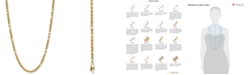 Italian Gold Rope 26" Chain Necklace in 14k Gold